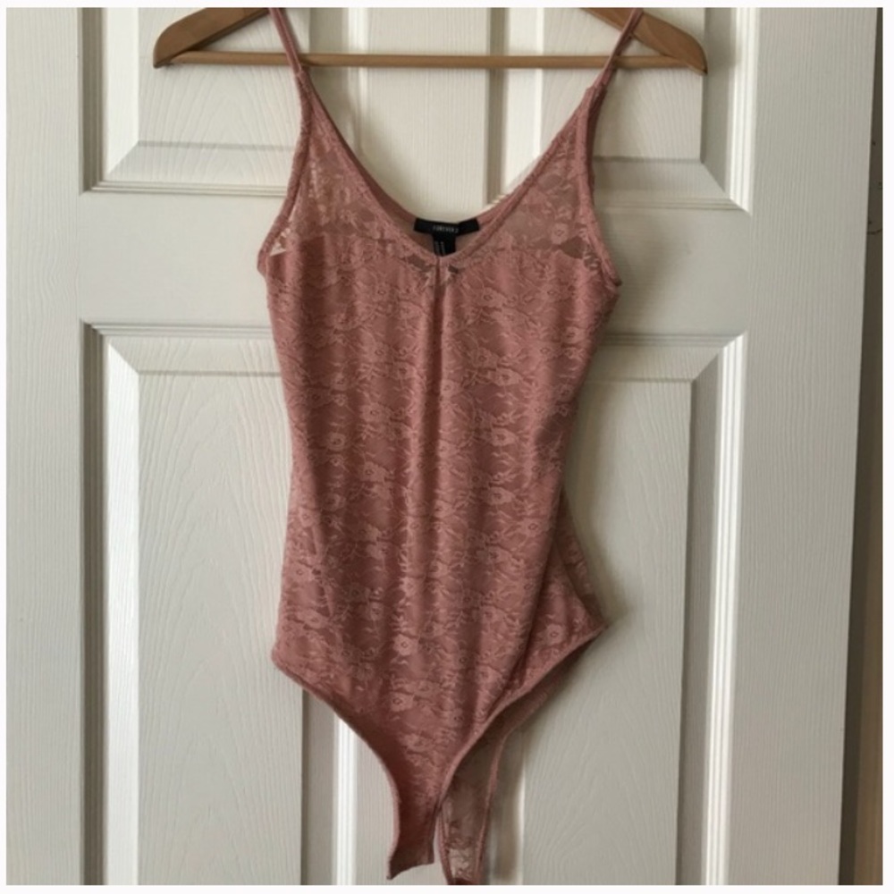 Forever 21 Pink lace jumpsuit